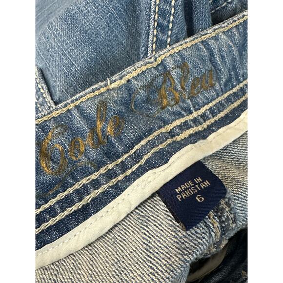 Code Bleu jeans semi distressed flare jeans size 6 - Picture 4 of 13